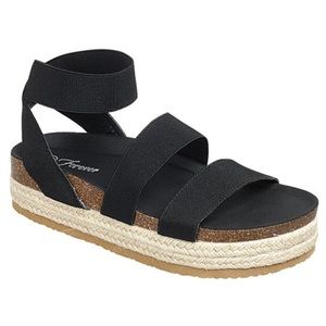 Black ankle strap sandal